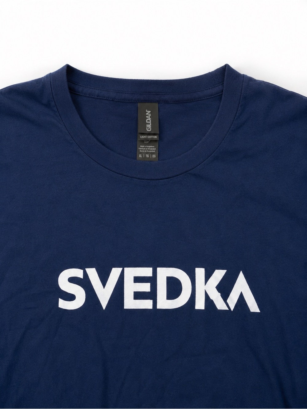 Navy Short Sleeve Logo Tee by Gildan